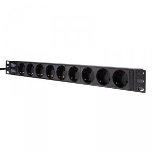 Listwa zasilająca LogiLink do szaf PDU9C03 19 16A PDU 9x Schuko 2m czarna