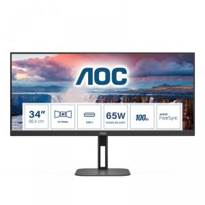 Monitor AOC 34 U34V5C/BK HDMI DP USB-C USB 3.1 x4 głośniki