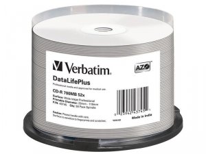 Płyty CD-R Verbatim 52x Cake 50 szt DL AZO Nadruk