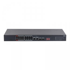 Switch niezarządzalny Dahua S3218-16ET-135 16x10/100M 2x10/100/1000M PoE 2xSFP Combo