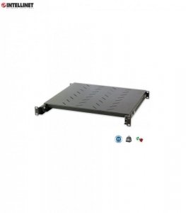 Półka do szafy 19 Intellinet 415mm 1U wysuwana 430-665m, czarna