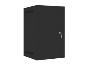 Szafa instalacyjna Rack wisząca 10 9U 280x310mm czarna Lanberg (flat pack) drzwi metalowe