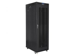 Szafa instalacyjna Rack stojąca 19 42U 800x1000 czarna drzwi perforowane LCD Lanberg (flat pack)