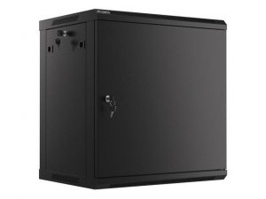 Szafa instalacyjna Rack wisząca 19 12U 600x450 czarna drzwi metalowe Lanberg (flat pack)