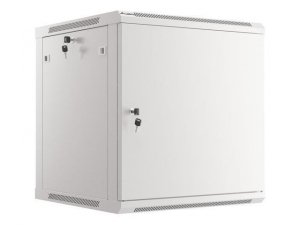 Szafa instalacyjna Rack wisząca 19 12U 600x600 szara drzwi metalowe Lanberg (flat pack)