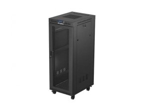 Szafa instalacyjna Rack Lanberg stojąca 19 32U 600x800 czarna drzwi perforowane LCD (flat pack)