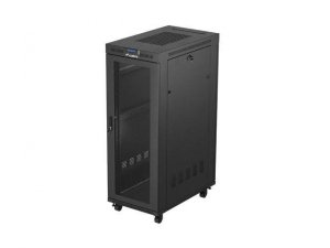 Szafa instalacyjna Rack Lanberg 19 32U 600x1000 czarna drzwi perforowane LCD (flat pack)