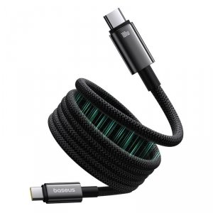 Kabel Baseus Tungsten magnetyczny USB C-USB C 100W 1m (czarny)