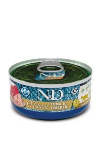 FARMINA N&D Cat Natural Tuńczyk&Kurczak- mokra karma dla kota - 140 g