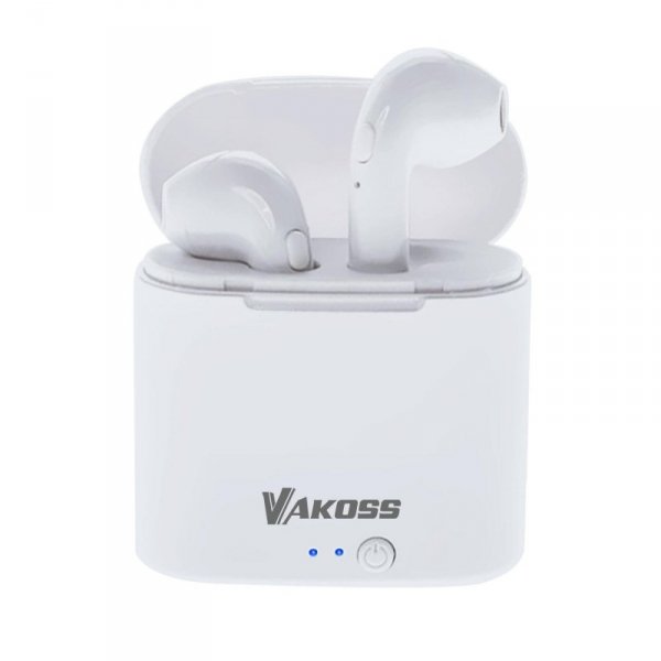 Słuchawki z mikrofonem VAKOSS SK-832BW Bluetooth, douszne, ze stacją dokującą, białe