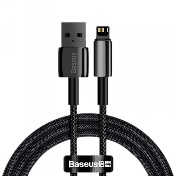 Kabel Baseus Tungsten Gold USB-A - Lightning 1m czarny