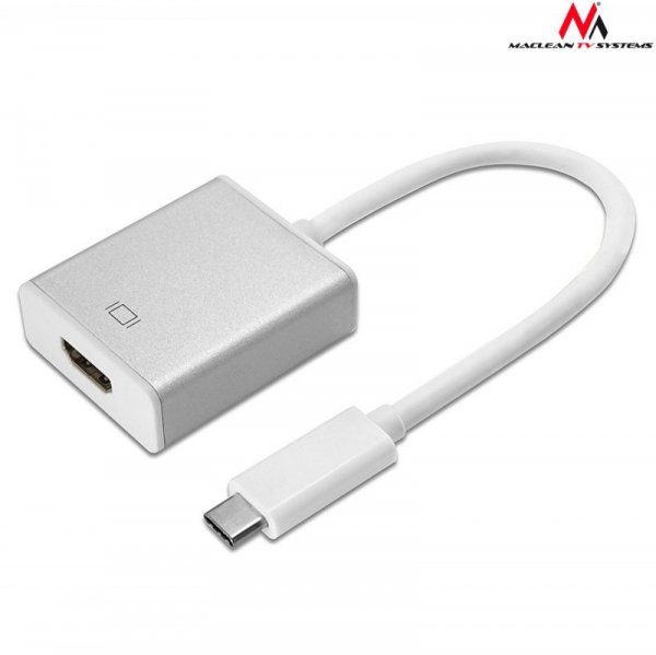 Kabel adapter Maclean MCTV-841 USB 3.1 Typ C (M) -&gt; HDMI 1.4 (F)