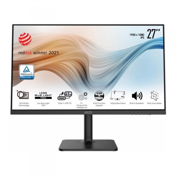 Monitor MSI 27&quot;  Modern MD272P HDMI DP USB-C czarny - USZ OPAK
