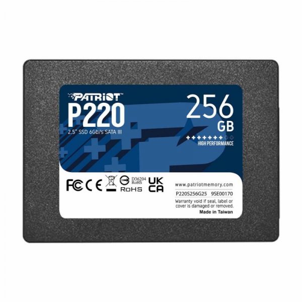Dysk SSD Patriot P220 256GB 2.5&quot; SATA3 (550/490 MB/s) 7mm