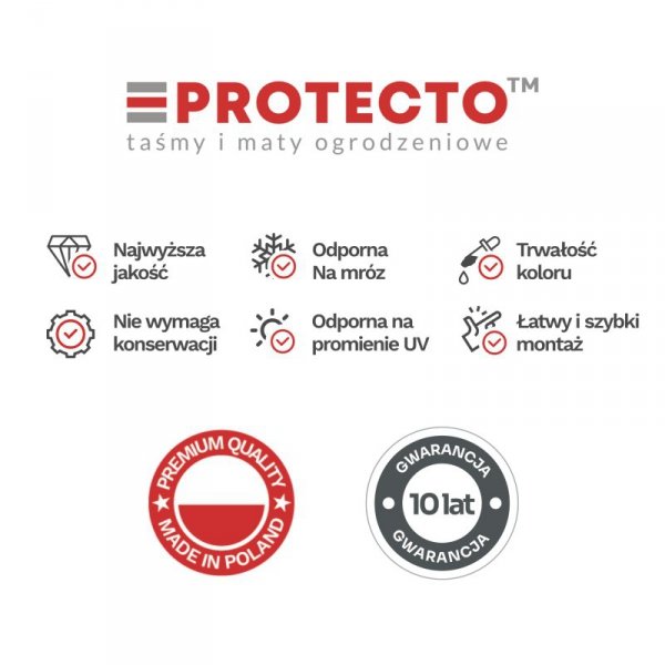 Taśma ogrodzeniowa 52mb Thermoplast® CLASSIC LINE 9,5cm GRAFIT