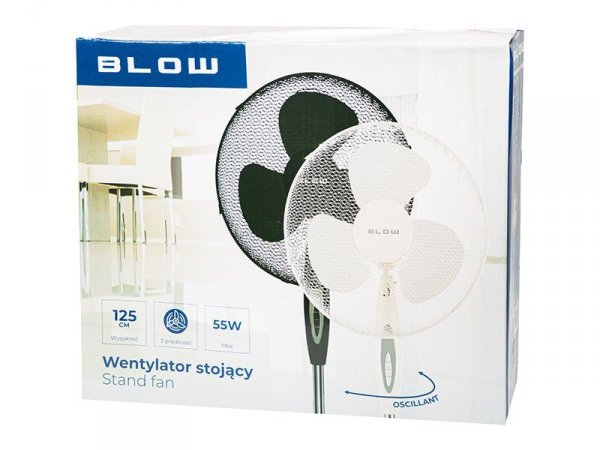 BLOW WENTYLATOR STOJĄCY 16&quot;/40CM 55W CZARNY