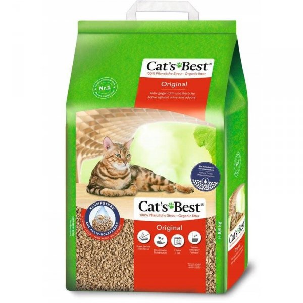 JRS Cat&#039;s Best Original - drewniany żwirek zbrylający dla kota -  5 l / 2,1 kg
