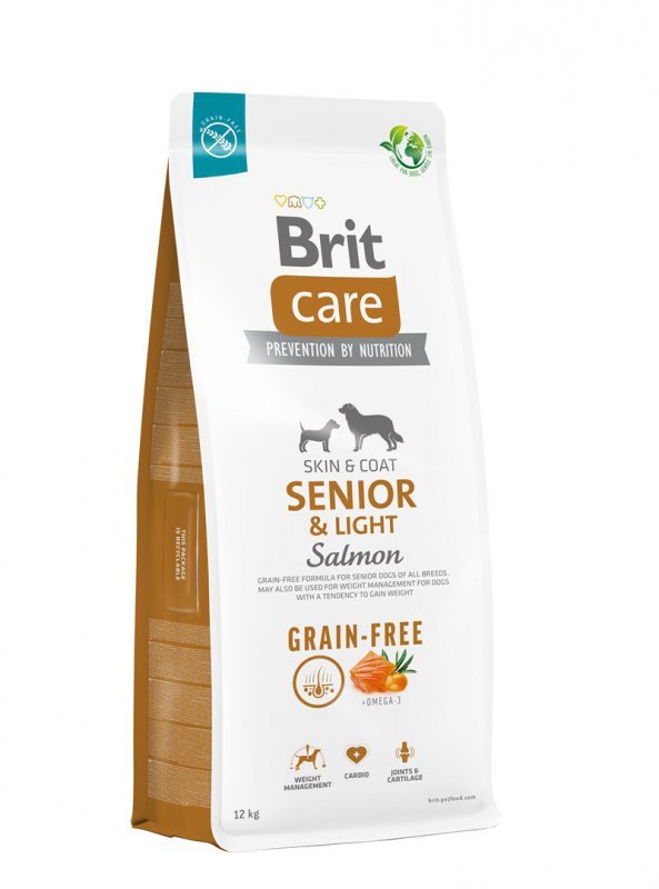 BRIT Care Grain-Free Senior & Light Salmon – sucha karma dla psa - 12 kg