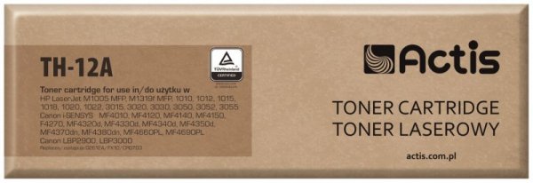 Actis TH-12A Toner (zamiennik HP 12A Q2612A, Canon FX-10, Canon CRG-703; Standard; 2000 stron; czarny)