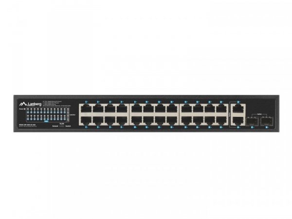 LANBERG SWITCH POE RACK 19&quot; 24X 1GB POE+/2X GB/2X SFP 360W RSGE-24P-2GE-2S-360