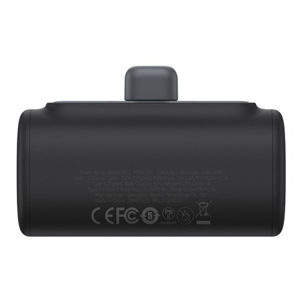 Powerbank Baseus Compact 5000mAh USB-C (czarny)