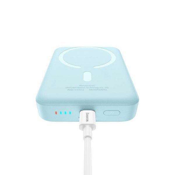 Powerbank Baseus Magnetic Mini Air Wireless 10000mAh 20W+kabel USB C-USB C (niebieski)