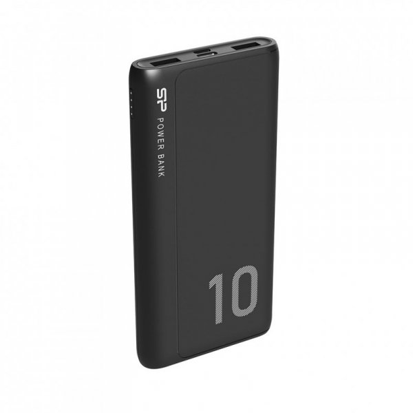 Powerbank Silicon Power GP15 10000mAh 2xUSB A, 1x mUSB + 1x USB C, czarny