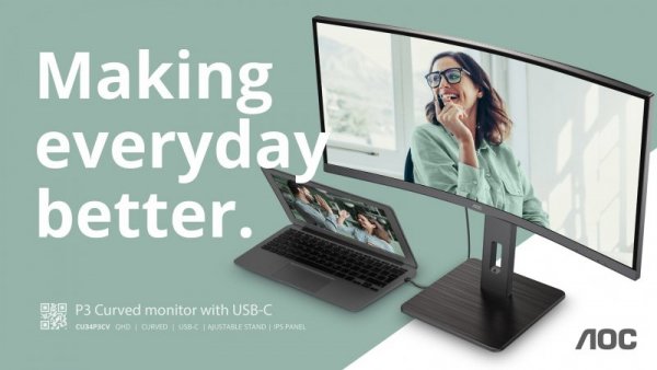 MONITOR AOC LED 34&quot; CU34P3CV