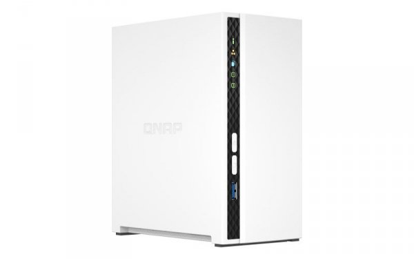 Qnap TS-233, Tower, 2 x 2.5&quot;/3.5&quot; SATA, ARM 2.0GHz Quad core, 2GB, 1 x 1GbE, External adapter (PSU)