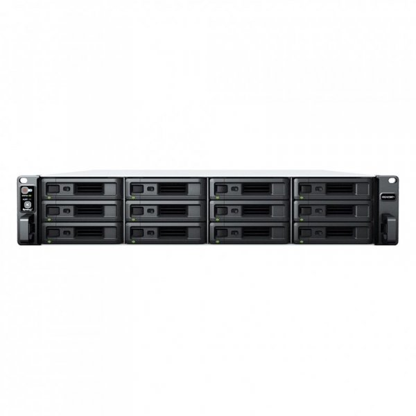 NAS Synology RS2423+; 2U RACK; 12x (3.5&quot; SATA HDD/2.5&quot; SATA SSD); AMD Ryzen V1780B, 8 GB DDR4 ECC UDIMM (max. 32GB), 2