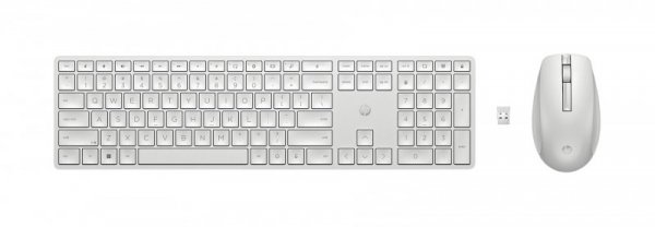 Zestaw klawiatura + mysz HP 650 Wireless Keyboard and Mouse Combo bezprzewodowe białe 4R016AA