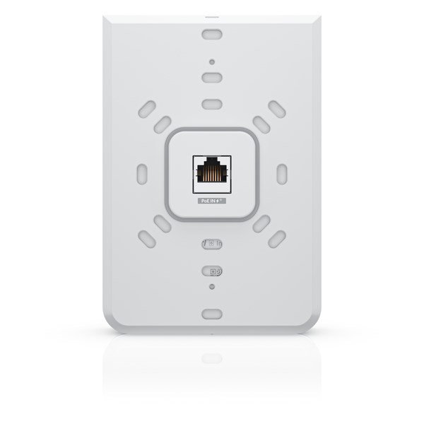 Access Point Wi-Fi 6 Ubiquiti UniFi U6 In-Wall 2.4GHz(2x2)/5GHz(4x4)/6GHz(–) PoE+/PoE 4x1G 1x2,5G