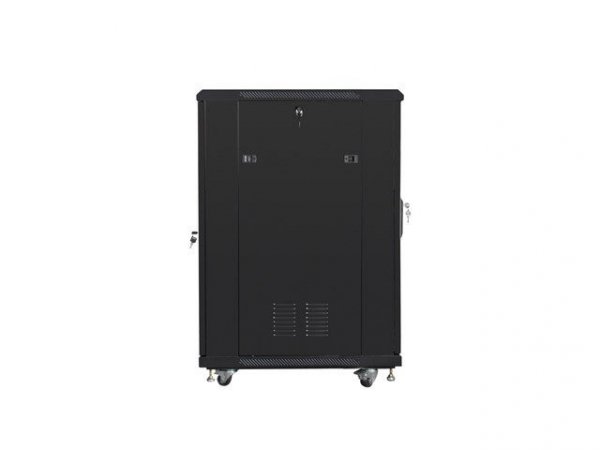Szafa rack Lanberg FF01-6822-12B (22U; 19&#039;&#039;; 1160 mm / 600mm / 800 mm; stojąca; Szklane; 800 kg; kolor czarny)