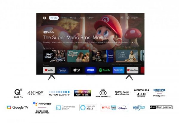 Telewizor TCL 75C655 QLED 75&#039;&#039; 4K Ultra HD Google TV Dolby Atmos DVB-T2 Titan