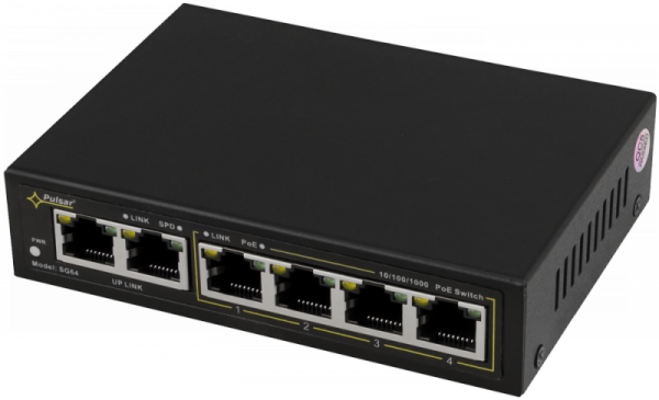 SWITCH GIGABIT POE 4+2 PULSAR SG64