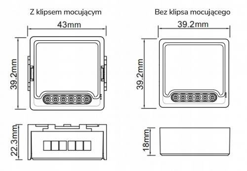 Moduł OXT mini przekaźnik 4 obwody WiFi TUYA
