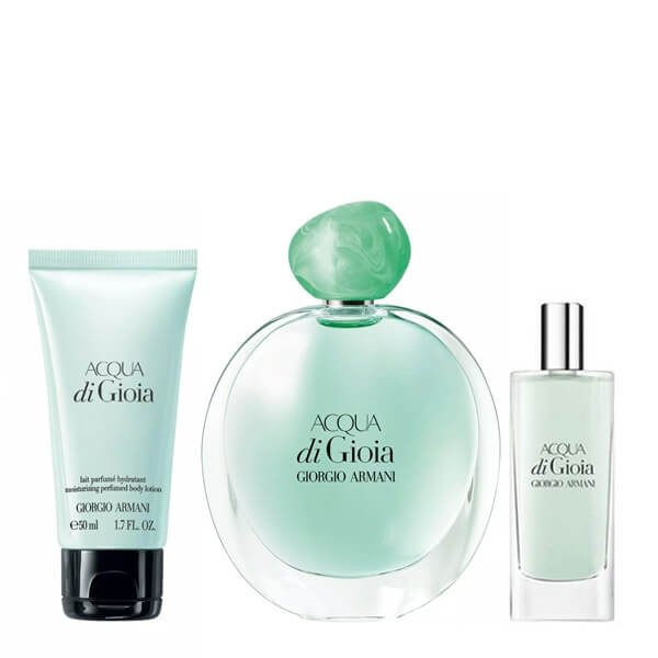 Giorgio Armani Acqua di Gioia Set - Eau de Parfum 100 ml + Eau de Parfum 15 ml + Perfumed Body Lotion 50 ml