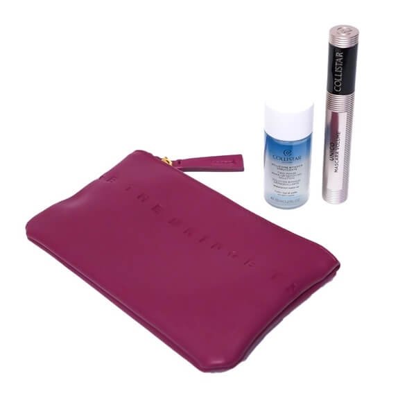 Collistar Set - Mascara Volume Unico Intense Black 13 ml + Two-Phase Make-up Removing Solution Eyes-lips 35 ml + Make-up Bag