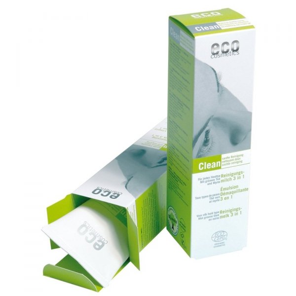 Eco Cosmetics Clean – mleczko łagodnie oczyszczające do twarzy 3 w 1 125 ml