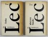 LEC Stanisław Jerzy - Utwory wybrane. T. 1-2. Wstęp i wybór Jacka Łukasińskiego