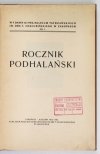 ROCZNIK Podhalański.