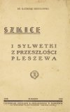 NIESIOŁOWSKI Kazimierz - Szkice i sylwetki z przeszłości Pleszewa.