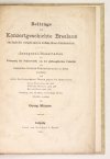 MÜNZER Georg - Beiträge zur Konzertgeschichte Breslaus am Ende des vorigen und zu Anfang dieses Jahrhunderts. Inaugural-Dissertation [...].