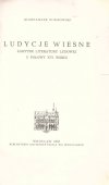 Rombowski Aleksander -  Ludycje wiesne. Zabytek literatury ludowej z połowy XVI wieku