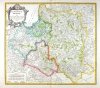 [POLSKA]. Le Royaume de Pologne, divisé selon les Partages faits en 1772, 1793 et 1795, entre la Russie, la Prusse et l'Autriche. Miedzioryt kolorowany 47,7x53,6 cm.