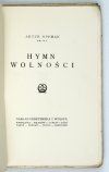 OPPMAN Artur (Or-Ot) - Hymn wolności. 1925
