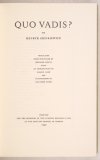 SIENKIEWICZ Henryk - Quo vadis? Translated from the Polish by Jeremiah Curtin, with an introduction by Harold Lamb and illustrations by Salvadore Fiume.