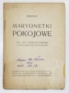 [ZBIERZCHOWSKI Henryk, WASYLEWSKI Stanisław]. Hestan [pseud. zbior.] - Maryonetki pokojowe. Trzy akty wesołych piosenek i aktualnych dyalogów.