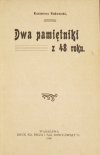 RAKOWSKI Kazimierz - Dwa pamiętniki z 48 roku