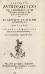 RANTZAU Henricus - Tractatvs Astrologicvs De Genetliacorvm Thematum iudicijs pro singulis nati accidentibus.